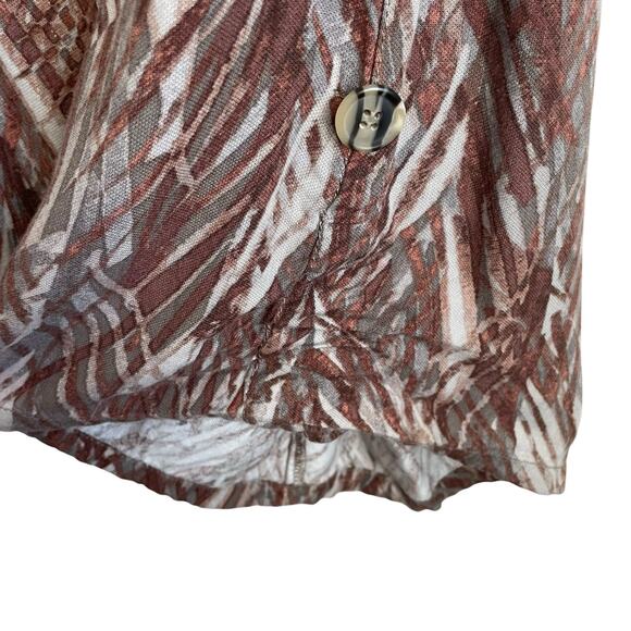 Democracy Women Pants 4 Wide‎ Leg Brown Rayon Abstract Whimsigoth Earthy Resort - Picture 8 of 12